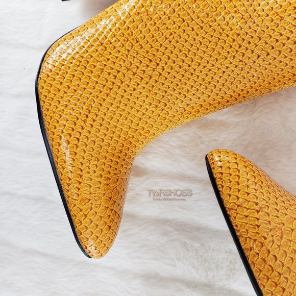 Final Sale Strap Top Studded 4" Chunky Heel Ankle Boots - Picture 15 of 15